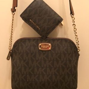 Brown Michael Kors Crossbody & Wallet